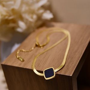 Square Pendant Snake Chain